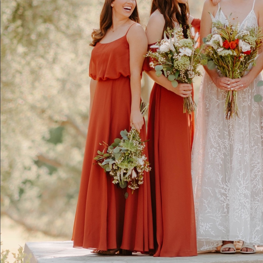 Azazie Size A6 Dress Terracotta colored, “Lupe” Style